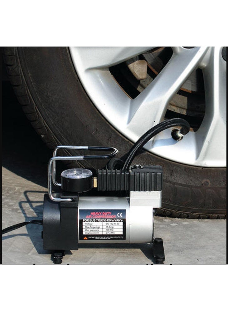 OSALIA Heavy Duty Air Compressor 12V DC Portable Air Inflator Pump, 10A High Power, 965KPA / 140 PSI, Car Tyre Inflator for SUV, Sedan, Motorcycle & Bicycle with Fast Inflation - Image 2